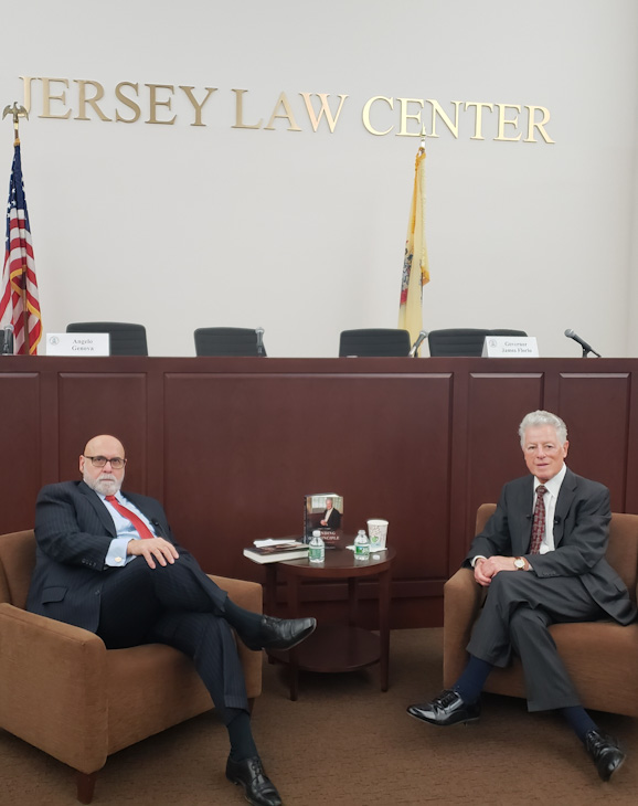 Angelo J. Genova Interviews Governor Florio at NJICLE Center 